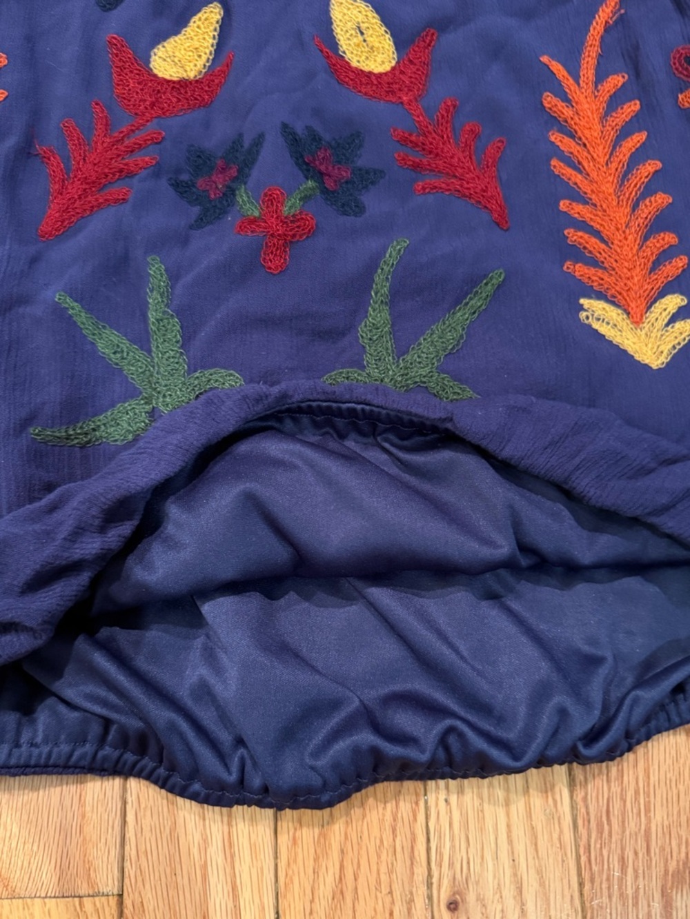 Laurie Felt Purple Floral Embroidered Detail Blouse Size 1X - Picture 9 of 11
